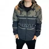 louis vuitton hommes winter jacket top lv logo hoodie
